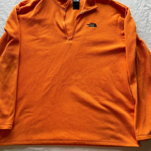 NorthFace Fleece Pullover Shirt/Jacket, Orange Color, Size XL (ARL509) - Picture 6 of 6